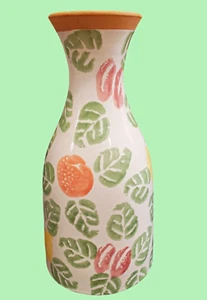 Pier 1 italienische glasierte Terrakotta Keramik Karaffe/Vase - 10" - Bild 1 von 8