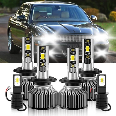 For Jaguar XJ8 2004-2008 6x LED Headlight combo High Low Beam+ Fog Light Bulbs Foto 1 de 4