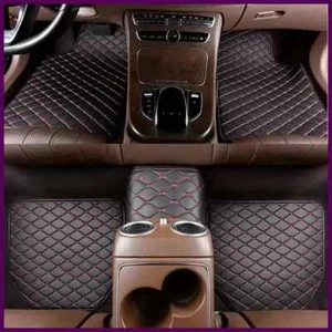5 piezas Alfombrillas de cuero impermeables para coche protectoras universales de almohadilla para pies automáticas - Imagen 1 de 28