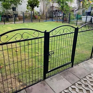 8 Stück Beetumrandung Beeteinfassung Metall Hundzaun Camping Gartenzaun Zierzaun - Bild 1 von 13