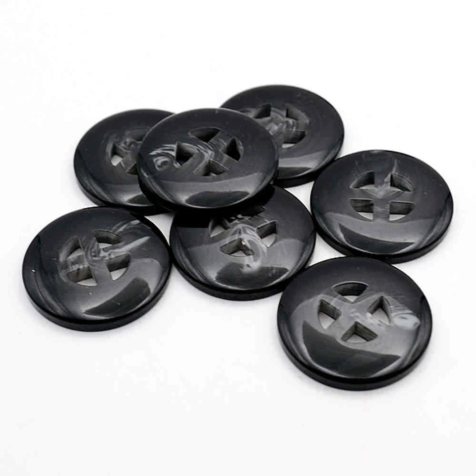 BLACK MARBLED 4 HOLE BUTTONS Diameter 23mm - Image 1 of 1