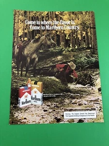 MARLBORO CIGARETTES ORIGINAL VINTAGE 1 PAGE PRINT AD PRINTED ADVERTISEMENT DD9 - Bild 1 von 1