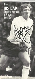 ENGLAND, ARSENAL & EVERTON: ALAN BALL SIGNED 8x4 BOOK/ANNUAL PICTURE+COA - Picture 1 of 1