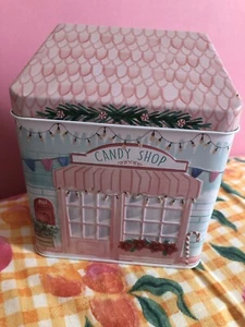 Christmas Candy Shop Tin Pastel Kitchen Black Friday bargain  - Picture 1 of 4