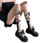 Women Gothic Hollow Out Fishnet Calf Socks for Bandage Mesh Stockin