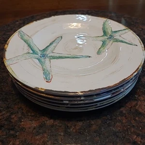 6 Seesterne Salatteller The Spring Shop Melamin Coastal 8 3/4" Hobby Lobby Set - Bild 1 von 8