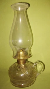 Antique 1888 Victorian Glass Kerosene Lamp by P & A Company - Picture 1 of 12