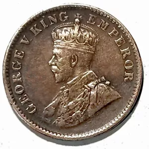 BRITISH INDIA CUARTO ANNA GEORGE V CALIDAD MONEDA DE COBRE - Imagen 1 de 3