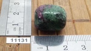RUBIS sur ZOISITE pierre roulée mineraux lithotherapie collection soin reiki - Imagen 1 de 1