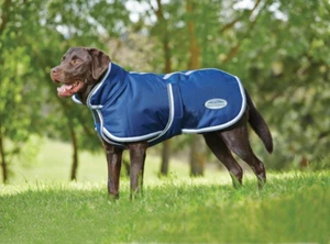 Comfitec Parka 1200D Deluxe Dog Coat, Navy/Grey/White, 16" - Picture 1 of 1