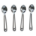 Silver Shiny 5 Stainless Steel Dining Flatware Serving Spoon Set of 4