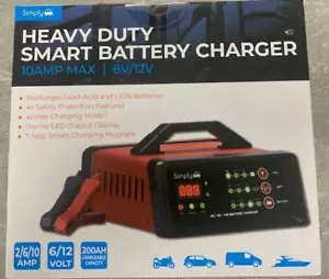 Cargador de batería inteligente de alta resistencia Simply 2 y 6 y 10 amperios BTC-6010 NUEVO PARA 2023 - Imagen 1 de 2