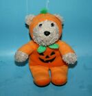 Galerie Pumpkin Plush Halloween Stuffed Teddy Bear 8" Jack O Lantern Soft Toy