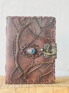 Leather Eye Journal with Unlined Pages Leather Writing journal - Picture 1 of 5