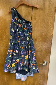 Women "Slate and Willow" blk/multicolor one shoulder dress Size 2 P.O. - Picture 1 of 2
