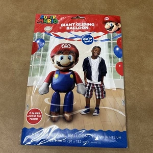 New Super Mario Giant Gliding Balloon 60” 5ft Tall Refillable Foil Balloon - Picture 1 of 3