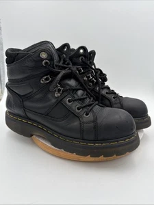 Dr. Marten The Original Damen 10 Herren 9 Schwarz Lackleder Schnürstiefel - Bild 1 von 9