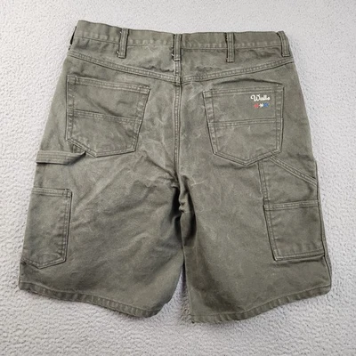Pantalones Cortos de Lona WALLS Carpintero Talla 35 Verde Fatigues Y2K Hammer Loop Ropa de Trabajo Foto 1 de 4