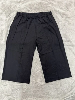 Pantalones Bryn Walker Mujer XL Negro Pierna Ancha Capri Lagenlook Modal Boho Minimalista Foto 1 de 4