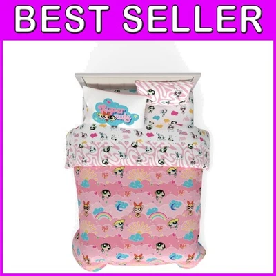 Edredón y sábanas súper suaves Powerpuff para niñas - Queen Foto 1 de 4