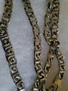 Collar de cadena de 25 pulgadas pesado de acero inoxidable inox vintage para hombre años 80 - Imagen 1 de 4