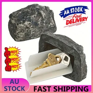 2025 Fake Rock Key Hider Home Spare Key Hider Storage Safe UD - Picture 1 of 12