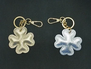 Italian Metallic Genuine Leather Keychain Bag Charm – Made In Italy - Picture 1 of 7