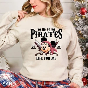 Disney Characters Pirate Shirt, Mickey Minnie Donald Stitch Goofy Pluto, 202090 - Picture 1 of 17