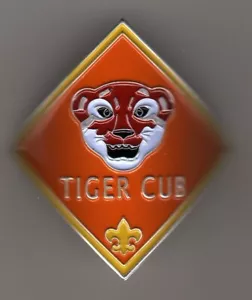 Tiger Cub Scout Rank (Version 1) (Diamond) Hiking Stick Medallion, Mint in Pkg! - Picture 1 of 2