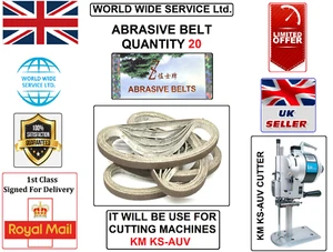 KM KS-AUV  Z.S ABRASSIVE BELT 20 INDUSTRIAL CUTTING MACHINE PART - Picture 1 of 4