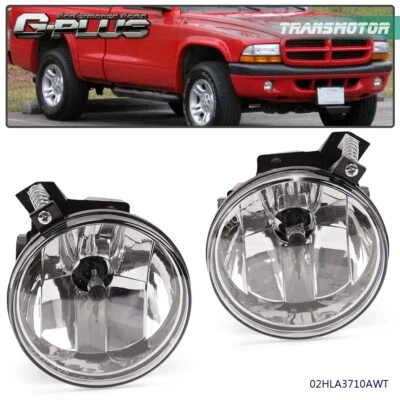 Fit For 01-04 Dodge Dakota/Durango Clear Lens Bumper Driving Fog Light Lamp Set - Image 1 of 4