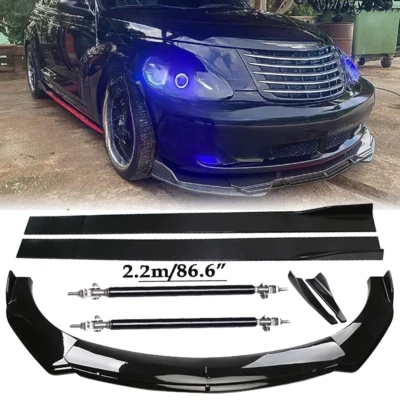 Front Bumper Lip Spoiler Side Skirts Rear Glossy Black For Chrysler PT Cruiser L - Изображение 1 из 4