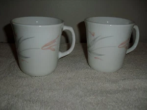 2 CORNING FLORAL WISP MUGS - Picture 1 of 3