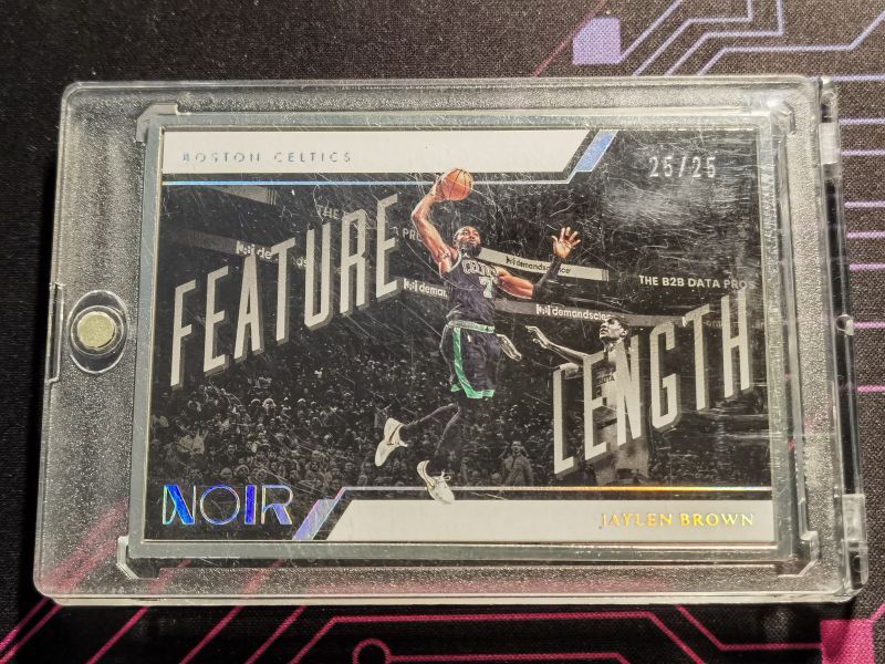 2022 Panini Noir Feature Length Jaylen Brown Courtside Silver Prizm #25/25 Metal