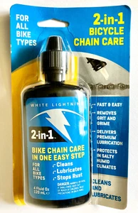White Lightning 2-in-1 Bicycle Chain Care Cleans and Lubricates - Picture 1 of 1