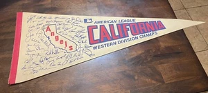 Vintage MLB California Angels Western Division Champs Autographed Felt. B6 - Picture 1 of 7