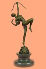 Signé 100% Bronze Déco Chair Diana Huntress Figurine Statue Sculpture Nr