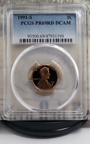 1991-S Lincoln Memorial Proof Cent PCGS PR69RD DCAM - Brilliant Red!!! Cover