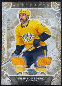 2024-25 Upper Deck Artifacts Filip Forsberg #84 Gold Materials /299 Predators - Bild 1 von 2