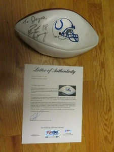HOFers PEYTON MANNING and MARVIN HARRISON signed INDIANAPOLIS COLTS Football PSA - Picture 1 of 6