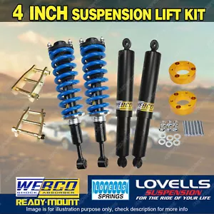 4"+3" Lift Kit Webco Complete Strut Shackle Spacer for Mitsubishi Triton ML MN - Picture 1 of 3