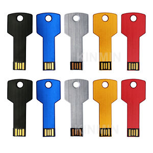 Lot 10 Key Shaped 8GB USB Flash Drive 8G Stick Thumb Memory Pen Bulk Pack