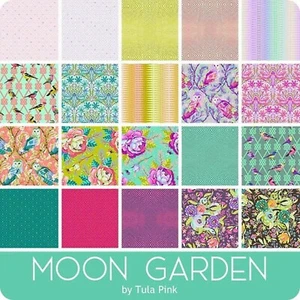 Moon Garden by Tula Pink 10”x10" Charm Pack 42 Pre-cut Cotton Fabrics Quilting - Picture 1 of 19