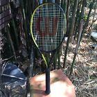 Wilson Fusion XL V Matrix Stop Shock Black Yellow Tennis Racket - L4 4 1/2"