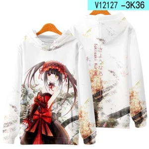 DATE A LIVE Kurumi Tokisaki Anime Kapuzen Sweatshirt Hoodie Hooded Sweater Coat - Picture 1 of 2