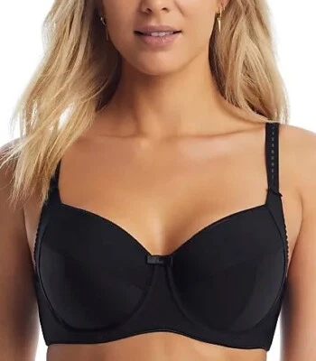 Charnos BLACK Everyday Comfort Side Support Underwire Bra, US 32F, UK 32E - Image 1 of 4