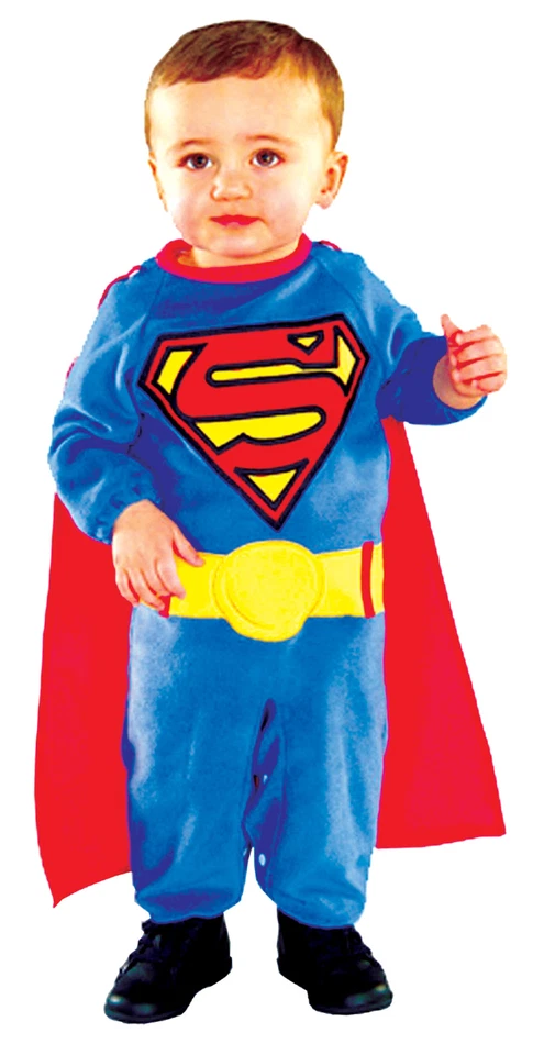 Superman Dc Comics Infant Costume Removable Cape & Romper Fancy Dress Rubies - Image 1 of 1