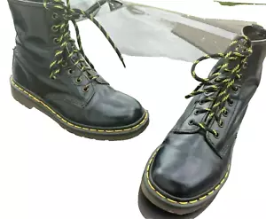 Vintage Dr Martens 1460 blue arcadia leather boots UK 6 EU 39 Made in England - Picture 1 of 9