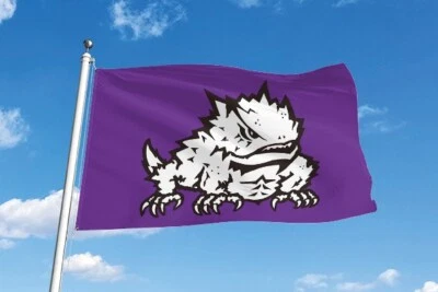 TCU HORNED FROGS 3'X5' FLAG BANNER ***100% FULL COLOR ON BOTH SIDES OF FLAG*** - Image 1 of 4