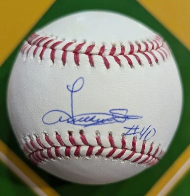 Luis Severino New York Yankees/Mets/Athletics Autographed Baseball Steiner Cert - Image 1 of 4